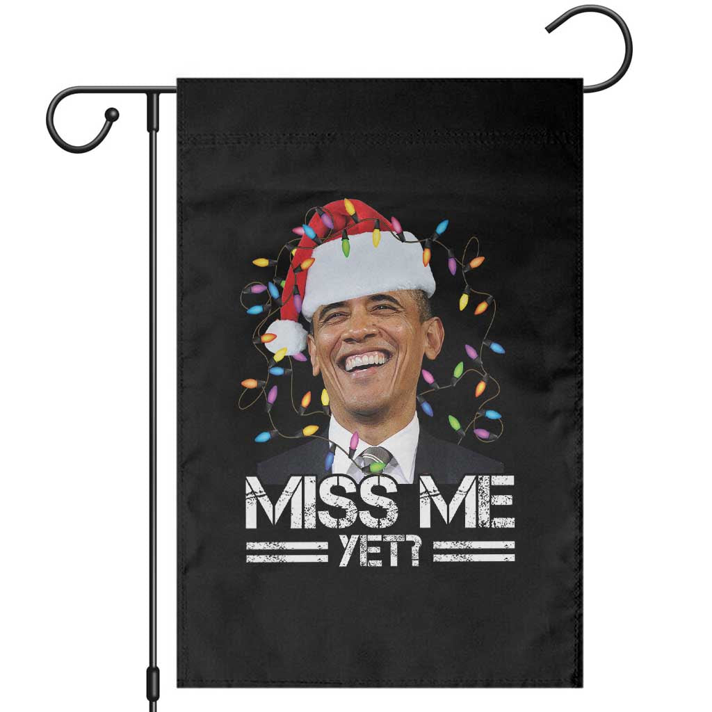 Funny Christmas Obama Garden Flag Funny Santa Xmas Light - Wonder Print Shop