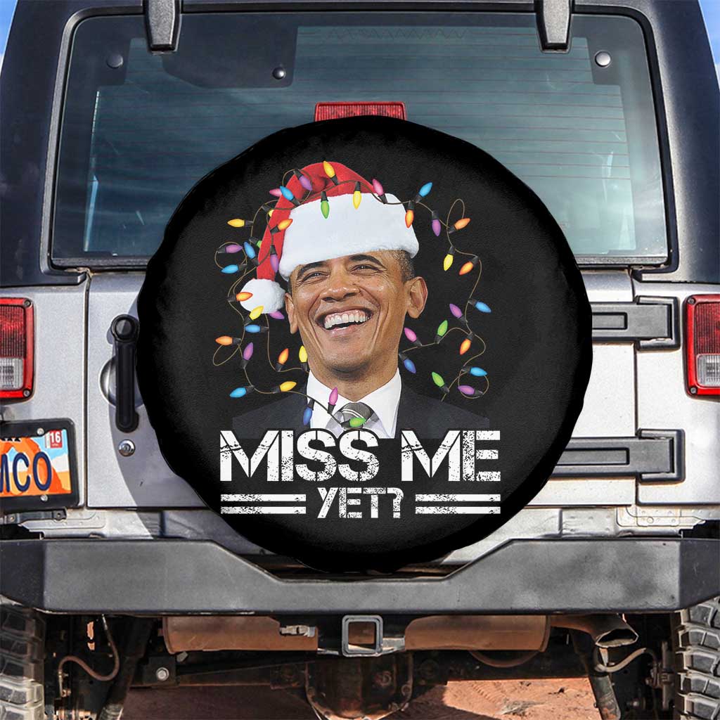 Funny Christmas Obama Spare Tire Cover Funny Santa Xmas Light - Wonder Print Shop