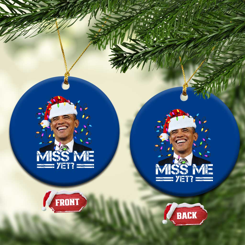 Funny Christmas Obama Ceramic Ornament Funny Santa Xmas Light - Wonder Print Shop