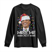 Funny Christmas Obama Long Sleeve Shirt Funny Santa Xmas Light - Wonder Print Shop