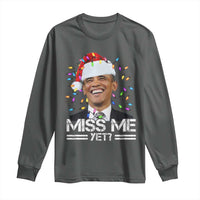 Funny Christmas Obama Long Sleeve Shirt Funny Santa Xmas Light - Wonder Print Shop