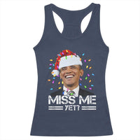 Funny Christmas Obama Racerback Tank Top Funny Santa Xmas Light - Wonder Print Shop