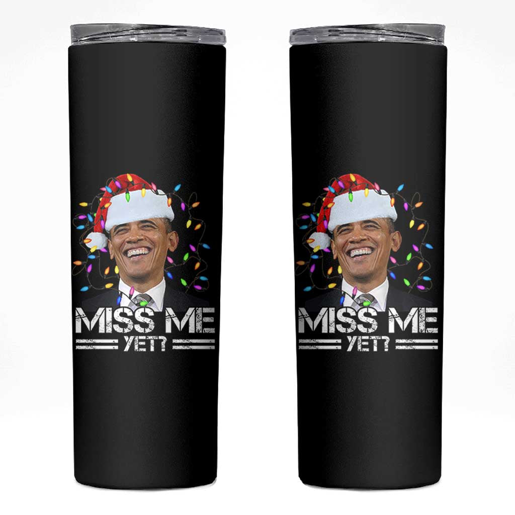 Funny Christmas Obama Skinny Tumbler Funny Santa Xmas Light - Wonder Print Shop