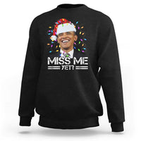 Funny Christmas Obama Sweatshirt Funny Santa Xmas Light - Wonder Print Shop