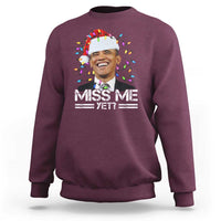 Funny Christmas Obama Sweatshirt Funny Santa Xmas Light - Wonder Print Shop