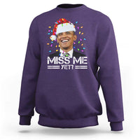Funny Christmas Obama Sweatshirt Funny Santa Xmas Light - Wonder Print Shop