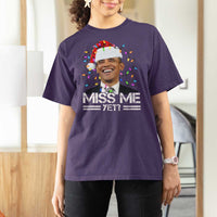 Funny Christmas Obama T Shirt For Women Funny Santa Xmas Light - Wonder Print Shop
