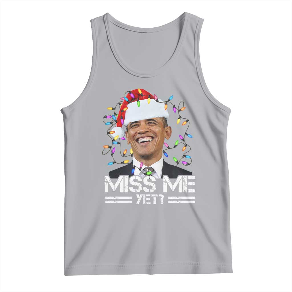 Funny Christmas Obama Tank Top Funny Santa Xmas Light - Wonder Print Shop