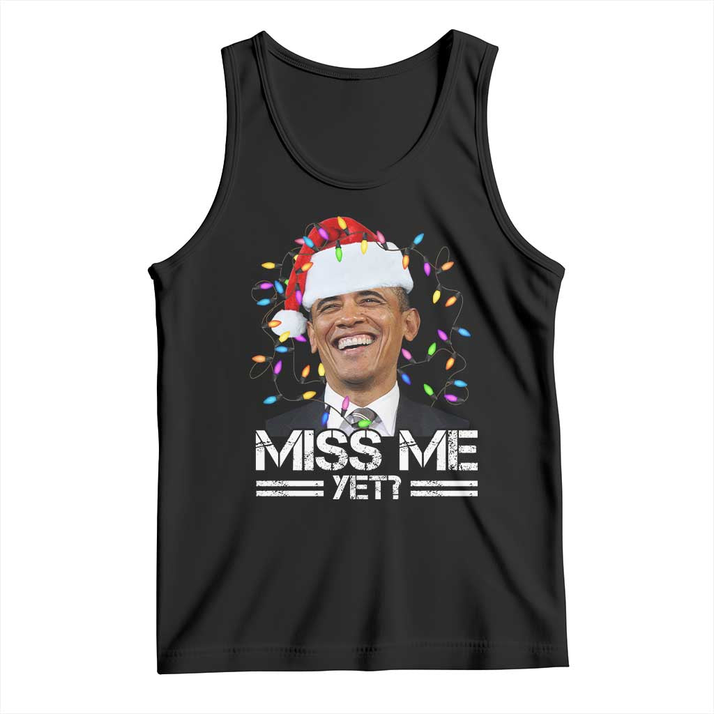 Funny Christmas Obama Tank Top Funny Santa Xmas Light - Wonder Print Shop