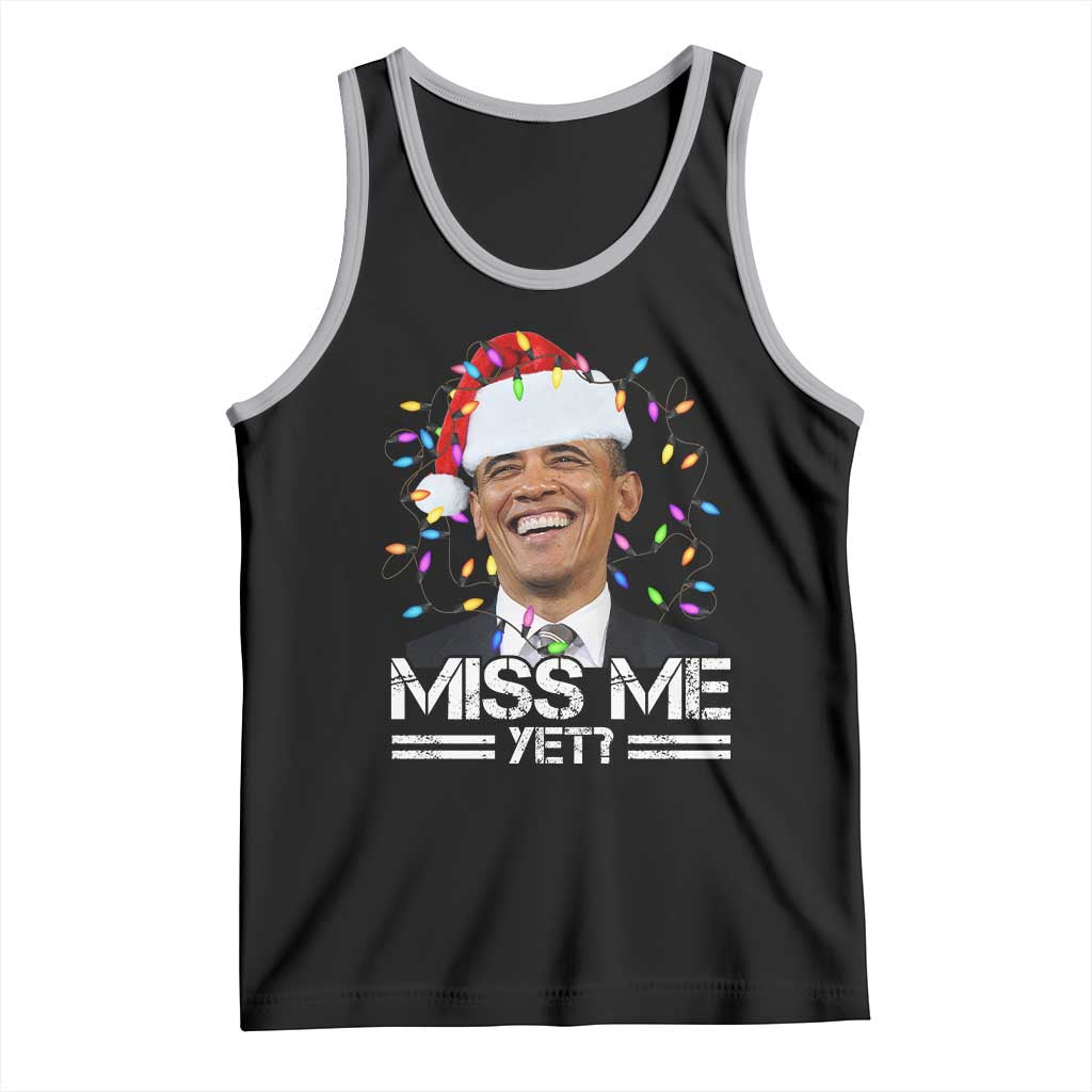 Funny Christmas Obama Tank Top Funny Santa Xmas Light - Wonder Print Shop