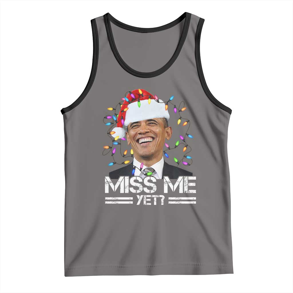 Funny Christmas Obama Tank Top Funny Santa Xmas Light - Wonder Print Shop