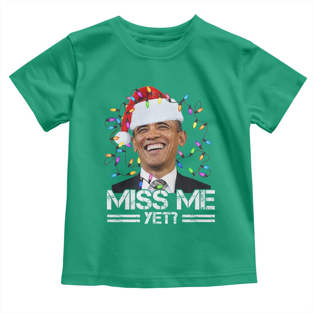 Funny Christmas Obama Toddler T Shirt Funny Santa Xmas Light - Wonder Print Shop