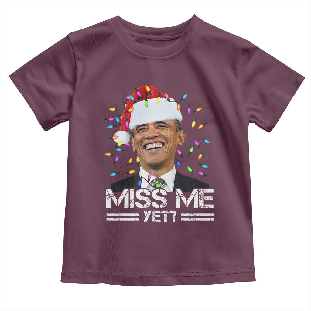 Funny Christmas Obama Toddler T Shirt Funny Santa Xmas Light - Wonder Print Shop