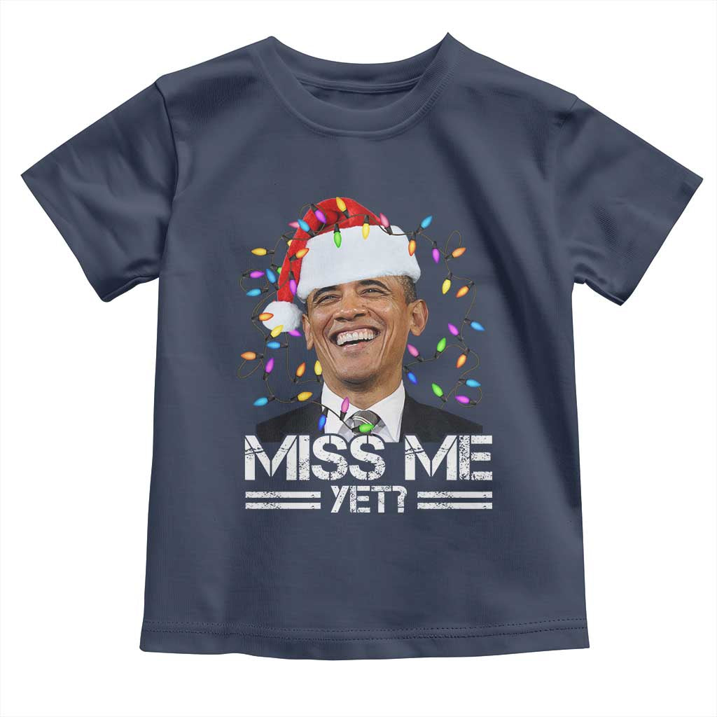 Funny Christmas Obama Toddler T Shirt Funny Santa Xmas Light - Wonder Print Shop