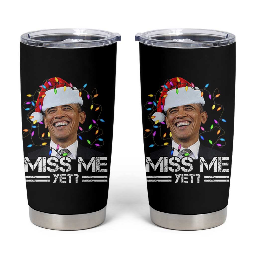 Funny Christmas Obama Tumbler Cup Funny Santa Xmas Light - Wonder Print Shop