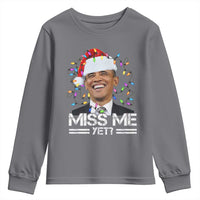 Funny Christmas Obama Youth Sweatshirt Funny Santa Xmas Light - Wonder Print Shop