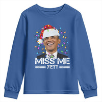 Funny Christmas Obama Youth Sweatshirt Funny Santa Xmas Light - Wonder Print Shop
