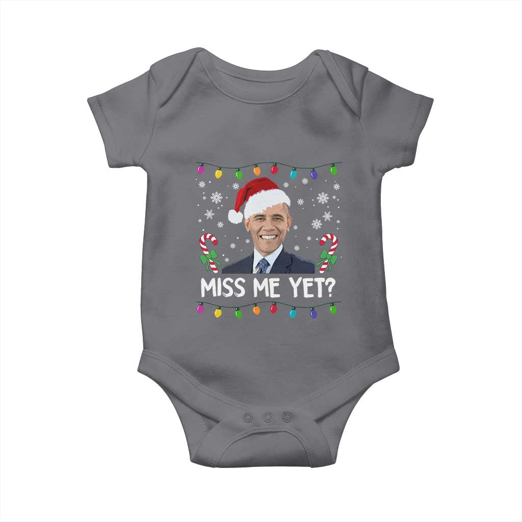 Funny Obama Ugly Xmas Baby Onesie Funny Santa Xmas Light - Wonder Print Shop