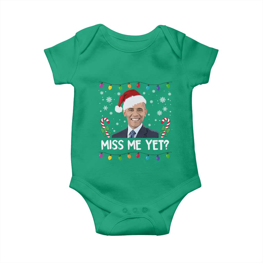 Funny Obama Ugly Xmas Baby Onesie Funny Santa Xmas Light - Wonder Print Shop