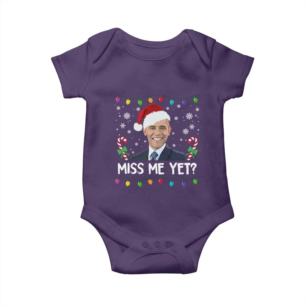 Funny Obama Ugly Xmas Baby Onesie Funny Santa Xmas Light - Wonder Print Shop