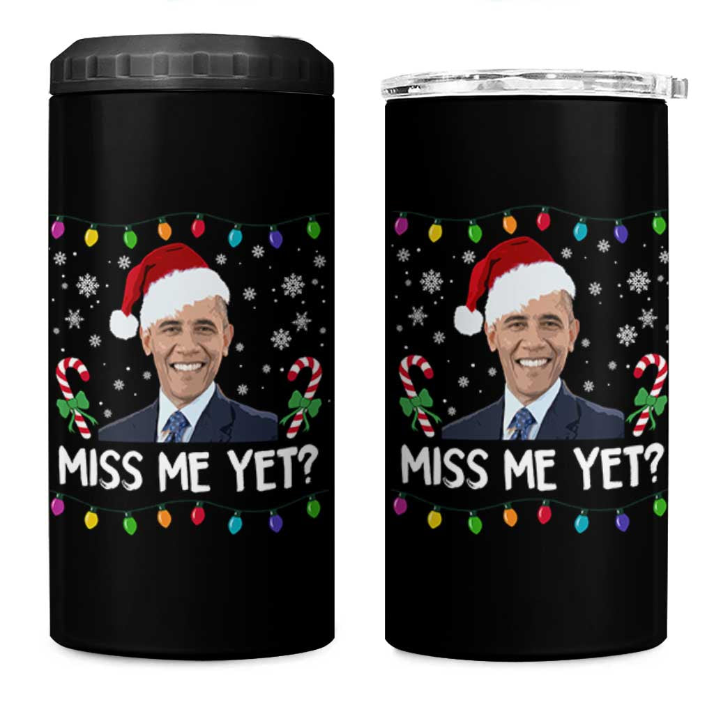 Funny Obama Ugly Xmas 4 in 1 Can Cooler Tumbler Funny Santa Xmas Light - Wonder Print Shop