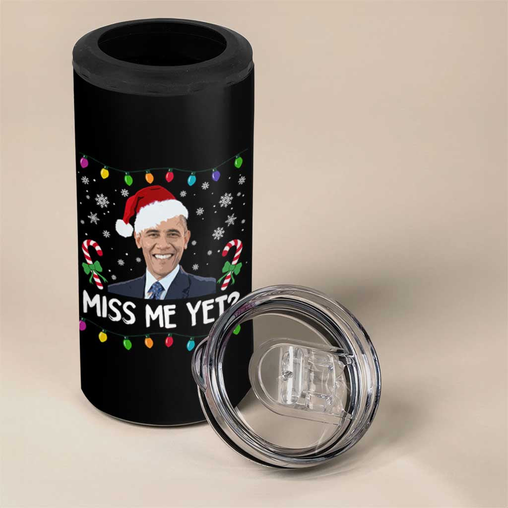 Funny Obama Ugly Xmas 4 in 1 Can Cooler Tumbler Funny Santa Xmas Light - Wonder Print Shop