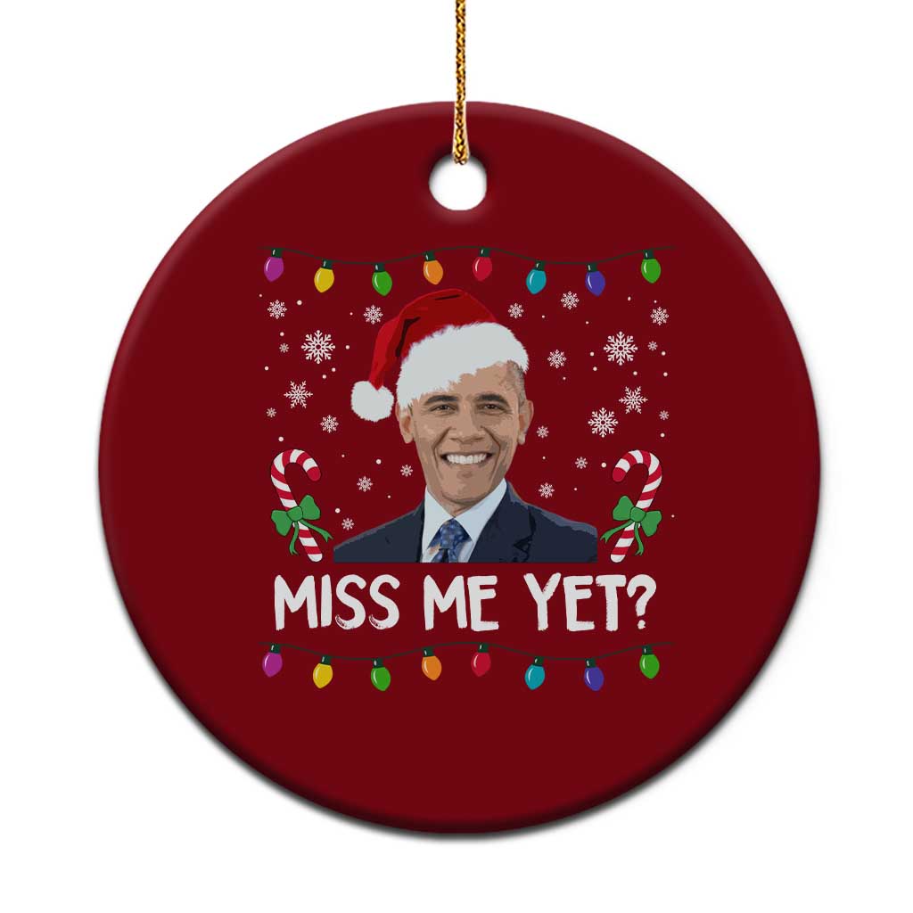 Funny Obama Ugly Xmas Ceramic Ornament Funny Santa Xmas Light - Wonder Print Shop