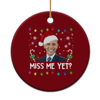 Funny Obama Ugly Xmas Ceramic Ornament Funny Santa Xmas Light - Wonder Print Shop