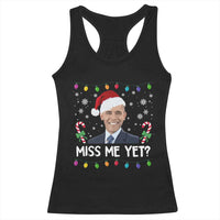 Funny Obama Ugly Xmas Racerback Tank Top Funny Santa Xmas Light - Wonder Print Shop