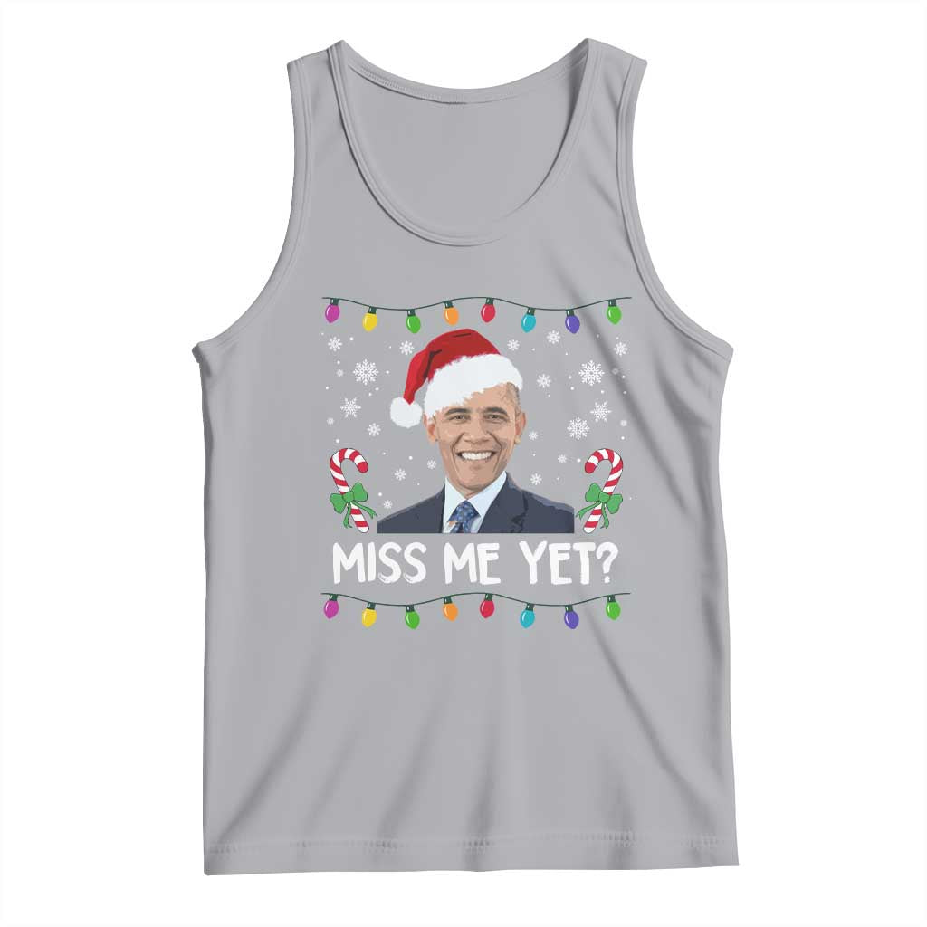Funny Obama Ugly Xmas Tank Top Funny Santa Xmas Light - Wonder Print Shop