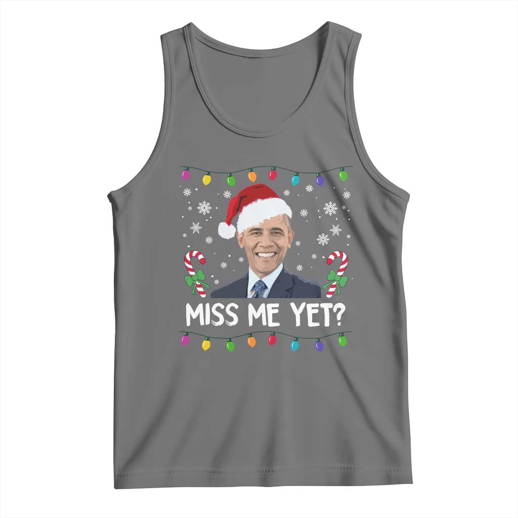 Funny Obama Ugly Xmas Tank Top Funny Santa Xmas Light - Wonder Print Shop