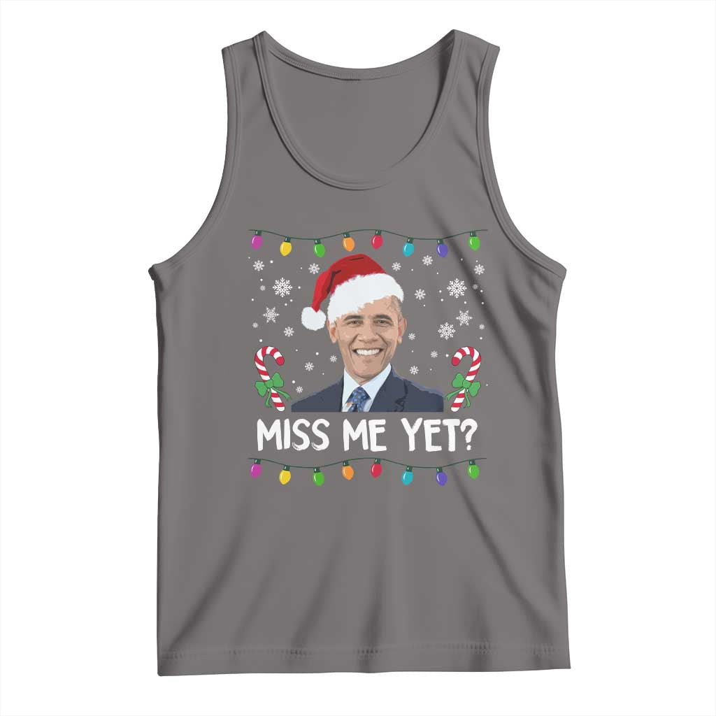 Funny Obama Ugly Xmas Tank Top Funny Santa Xmas Light - Wonder Print Shop