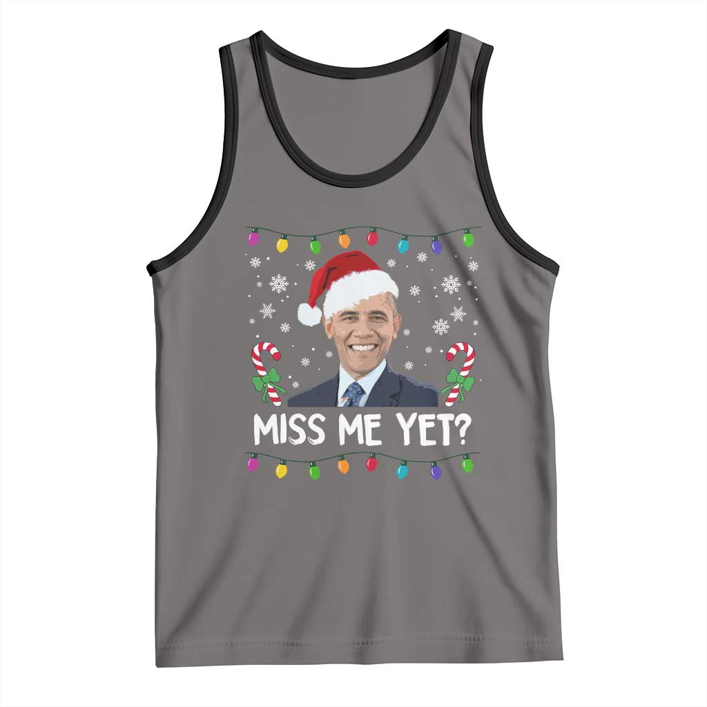 Funny Obama Ugly Xmas Tank Top Funny Santa Xmas Light - Wonder Print Shop