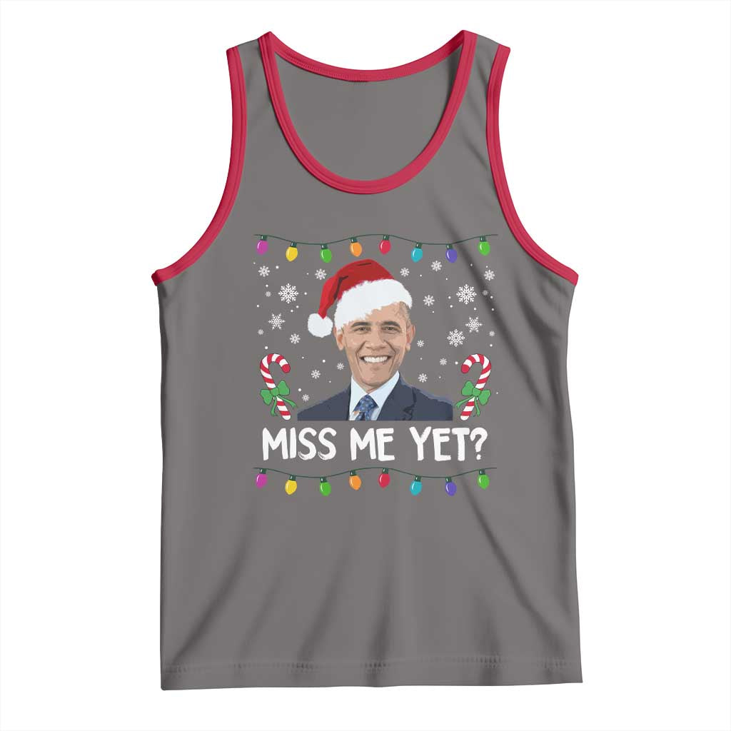 Funny Obama Ugly Xmas Tank Top Funny Santa Xmas Light - Wonder Print Shop