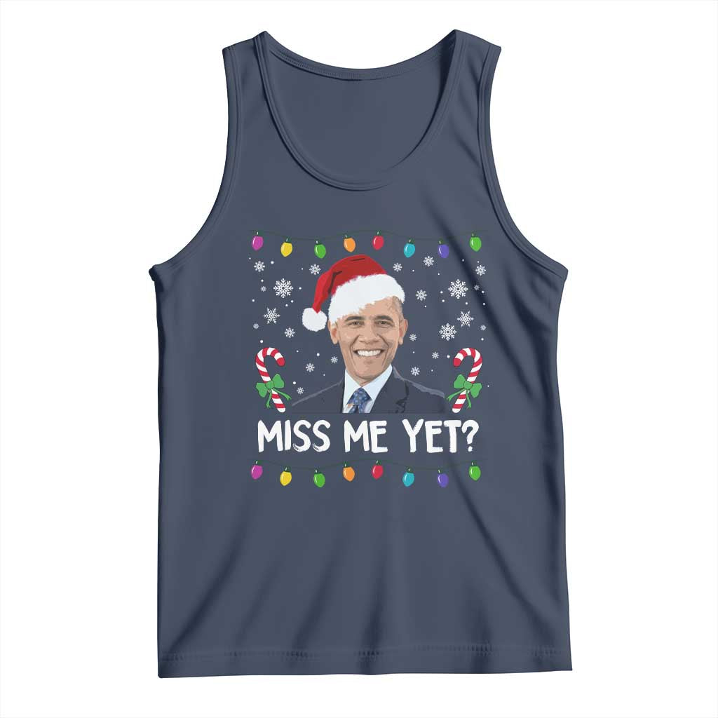 Funny Obama Ugly Xmas Tank Top Funny Santa Xmas Light - Wonder Print Shop