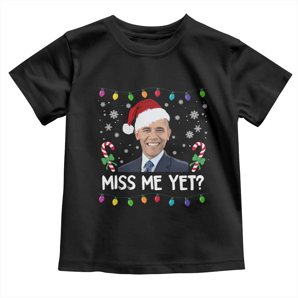 Funny Obama Ugly Xmas Toddler T Shirt Funny Santa Xmas Light - Wonder Print Shop