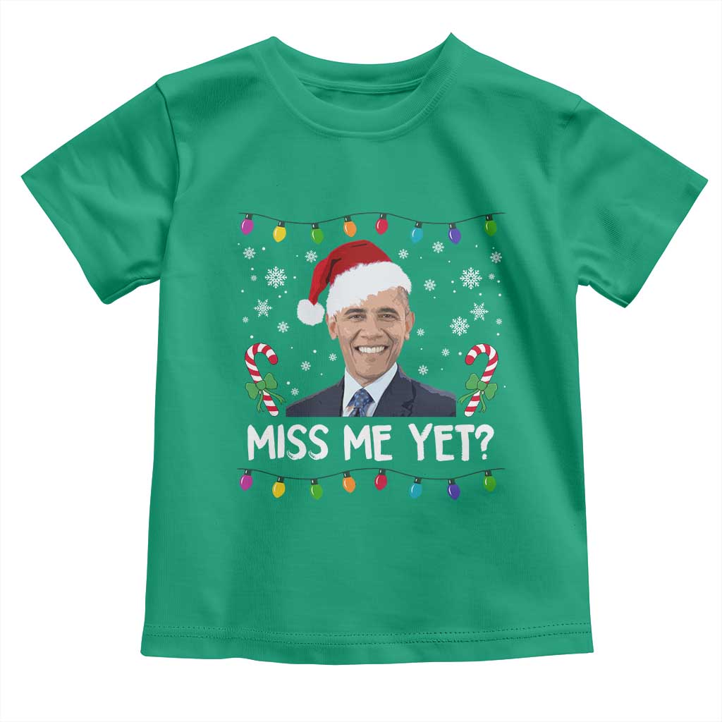 Funny Obama Ugly Xmas Toddler T Shirt Funny Santa Xmas Light - Wonder Print Shop