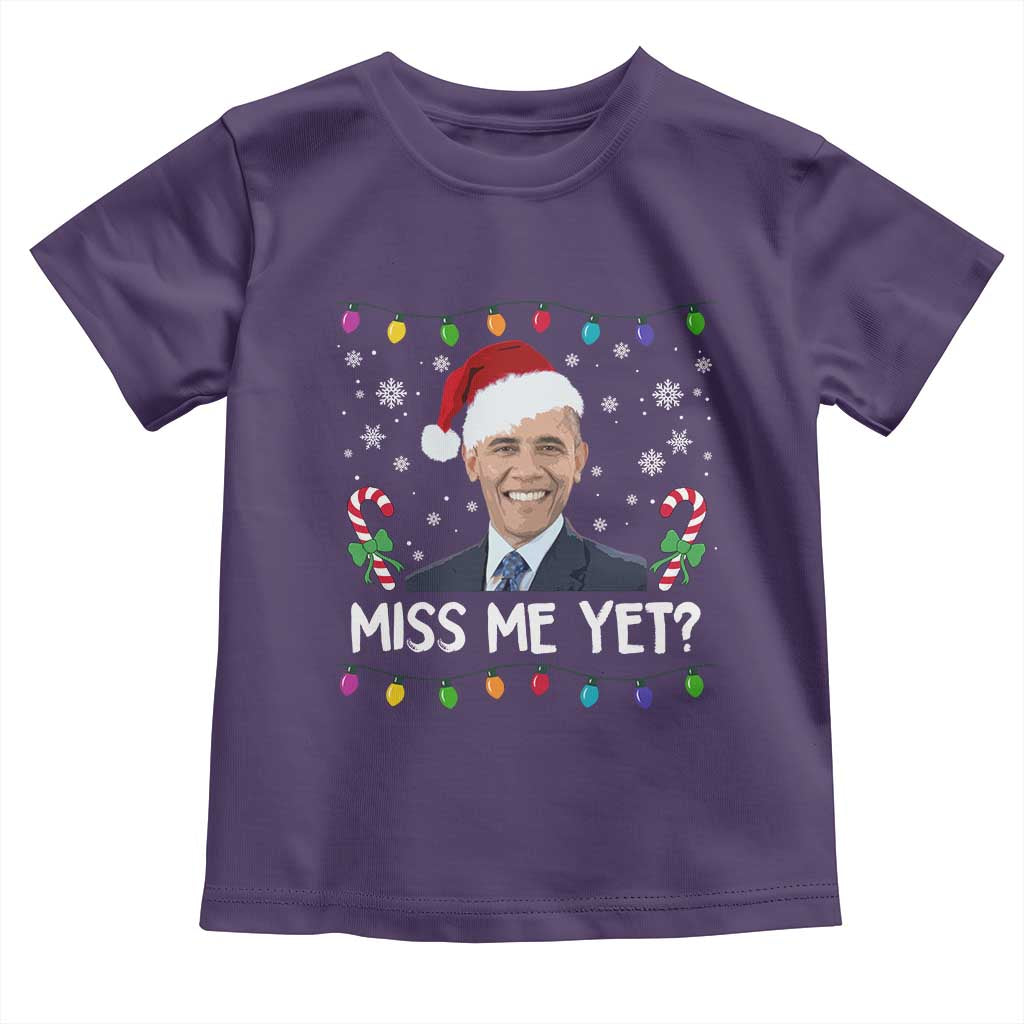 Funny Obama Ugly Xmas Toddler T Shirt Funny Santa Xmas Light - Wonder Print Shop