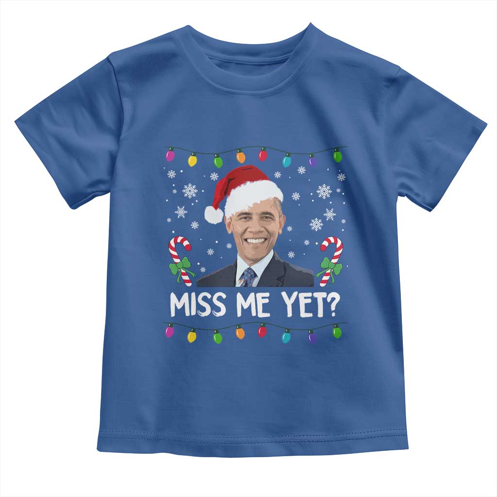 Funny Obama Ugly Xmas Toddler T Shirt Funny Santa Xmas Light - Wonder Print Shop