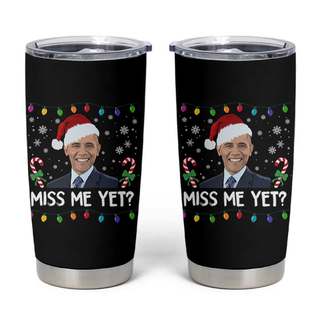 Funny Obama Ugly Xmas Tumbler Cup Funny Santa Xmas Light - Wonder Print Shop