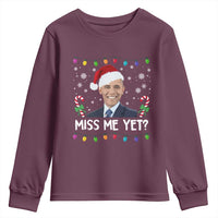 Funny Obama Ugly Xmas Youth Sweatshirt Funny Santa Xmas Light - Wonder Print Shop