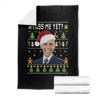 Funny Obama Ugly Xmas Throw Blanket Miss Me Yet Pajamas Ugly - Wonder Print Shop