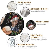 Funny Obama Ugly Xmas Throw Blanket Miss Me Yet Pajamas Ugly - Wonder Print Shop