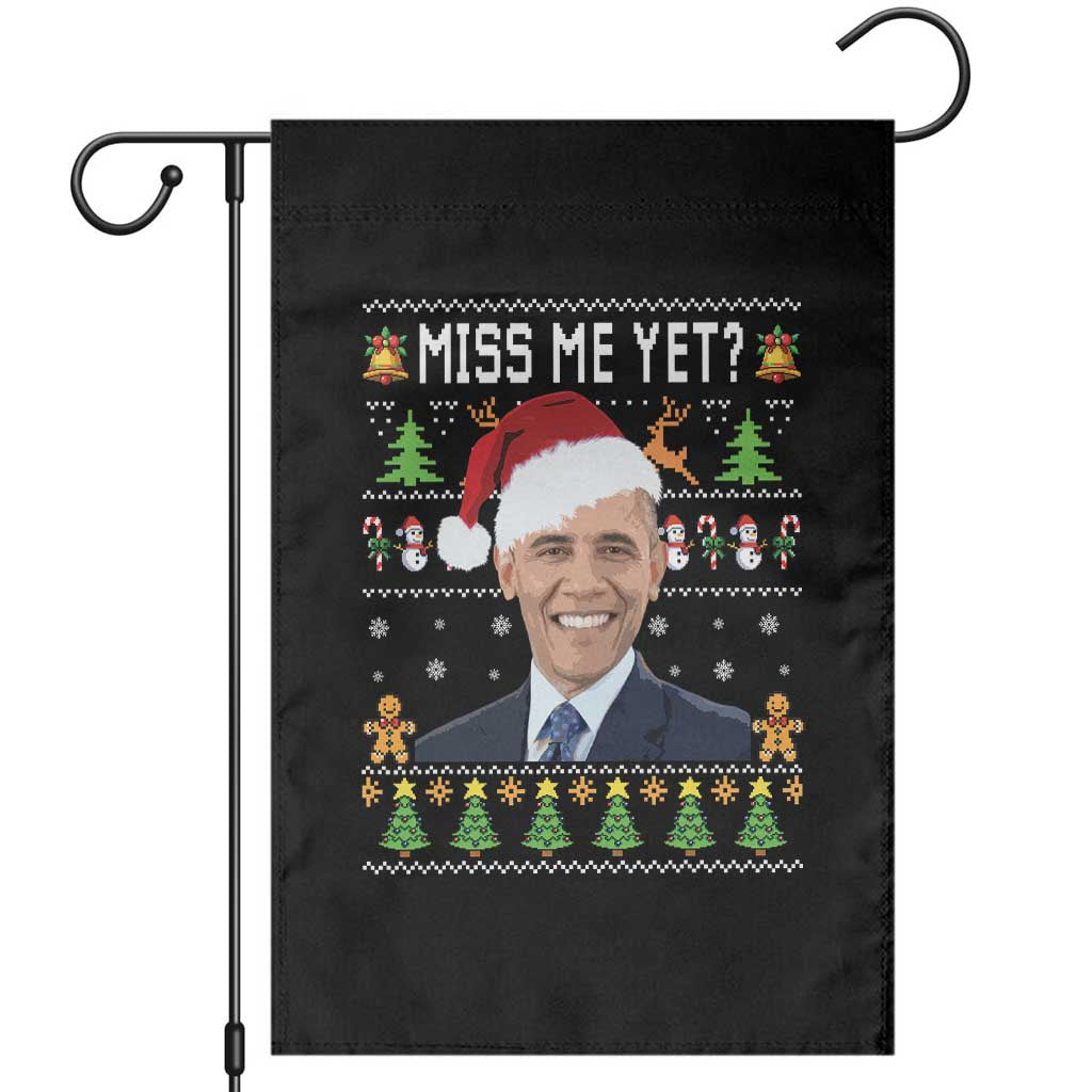 Funny Obama Ugly Xmas Garden Flag Miss Me Yet Pajamas Ugly - Wonder Print Shop