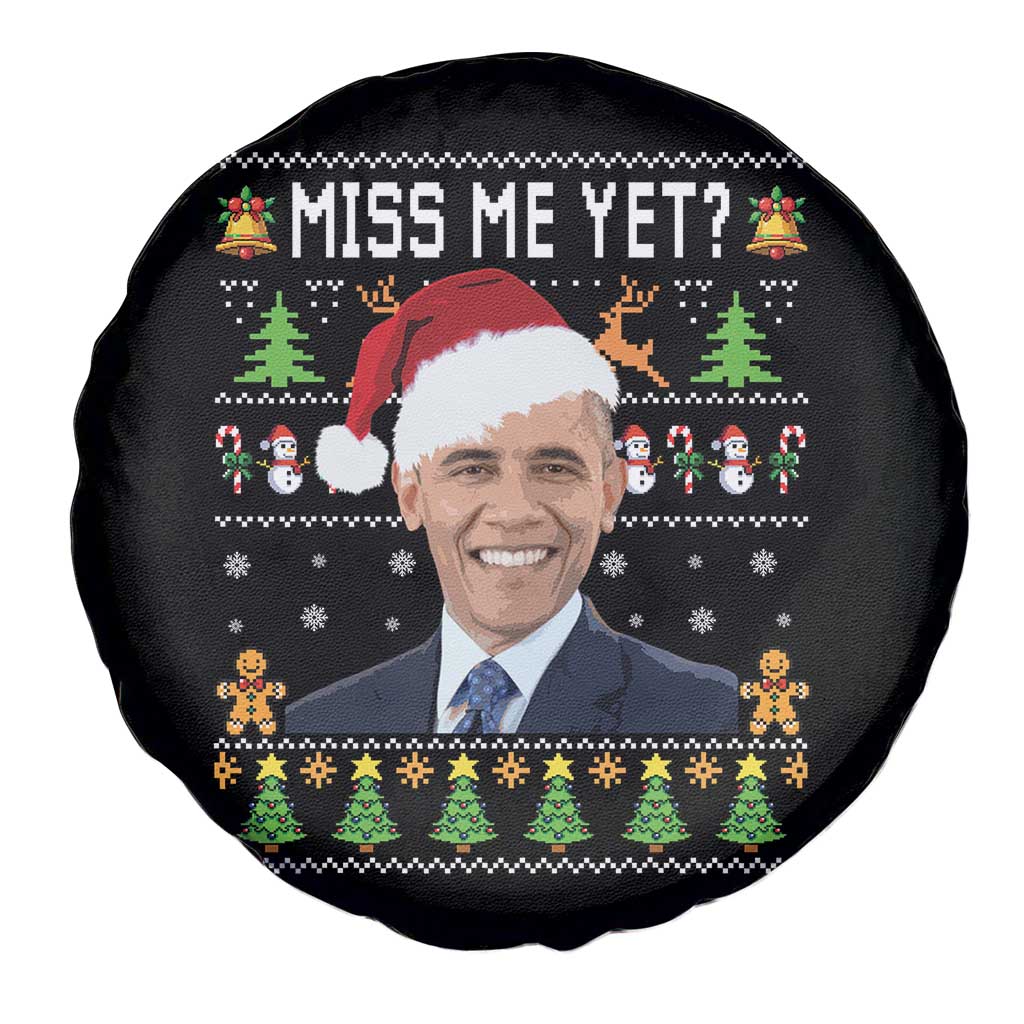 Funny Obama Ugly Xmas Spare Tire Cover Miss Me Yet Pajamas Ugly - Wonder Print Shop