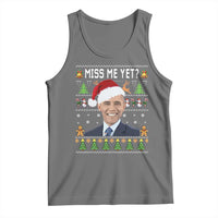 Funny Obama Ugly Xmas Tank Top Miss Me Yet Pajamas Ugly - Wonder Print Shop