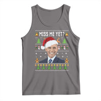 Funny Obama Ugly Xmas Tank Top Miss Me Yet Pajamas Ugly - Wonder Print Shop