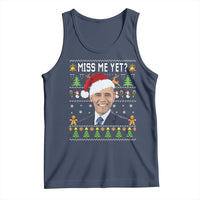 Funny Obama Ugly Xmas Tank Top Miss Me Yet Pajamas Ugly - Wonder Print Shop