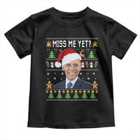 Funny Obama Ugly Xmas Toddler T Shirt Miss Me Yet Pajamas Ugly - Wonder Print Shop