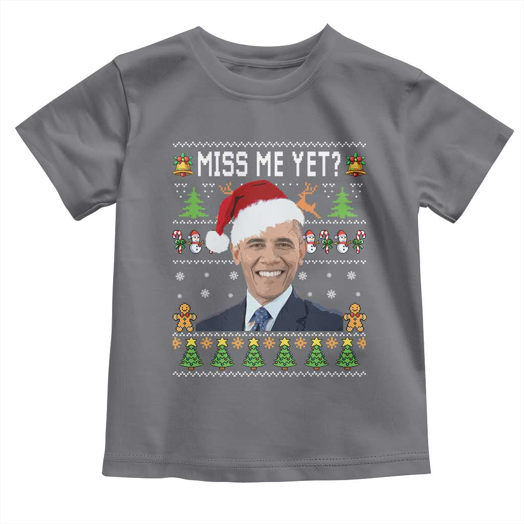 Funny Obama Ugly Xmas Toddler T Shirt Miss Me Yet Pajamas Ugly - Wonder Print Shop